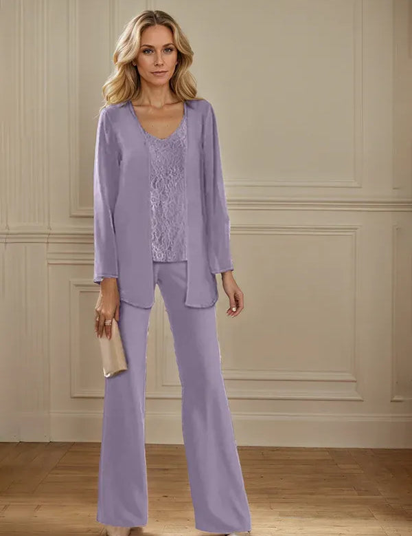 Chiffon Mother of the Bride Pantsuits with Jacket