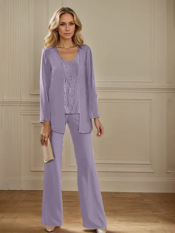 Chiffon Mother of the Bride Pantsuits with Jacket