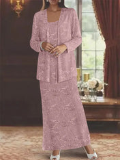 Chiffon Mother of the Bride Dresses with Sequins & Jacket