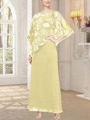 Robe longue en maille pailletée avec corsage asymétrique fantaisie superposé 