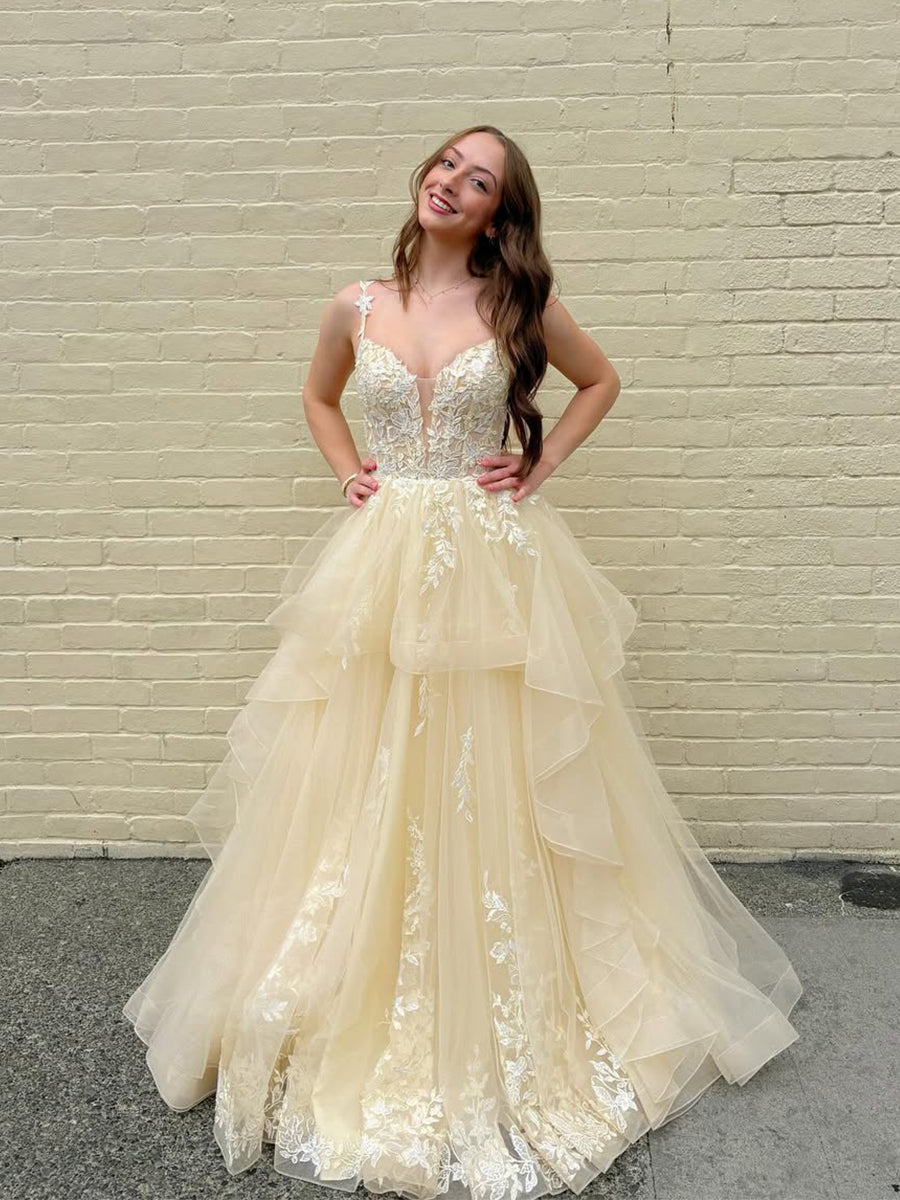 YellowTieredTulleA-LineLongPromDresswithFloralLace_1.jpg