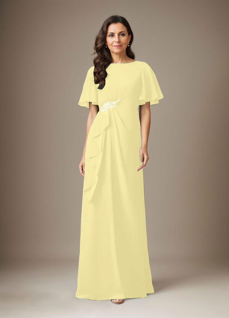 Dark Navy Sheath Beaded Chiffon Dress