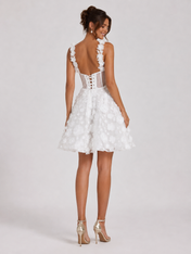 Enchanting Sweetheart Floral Applique A-Line Short Cocktail Dress