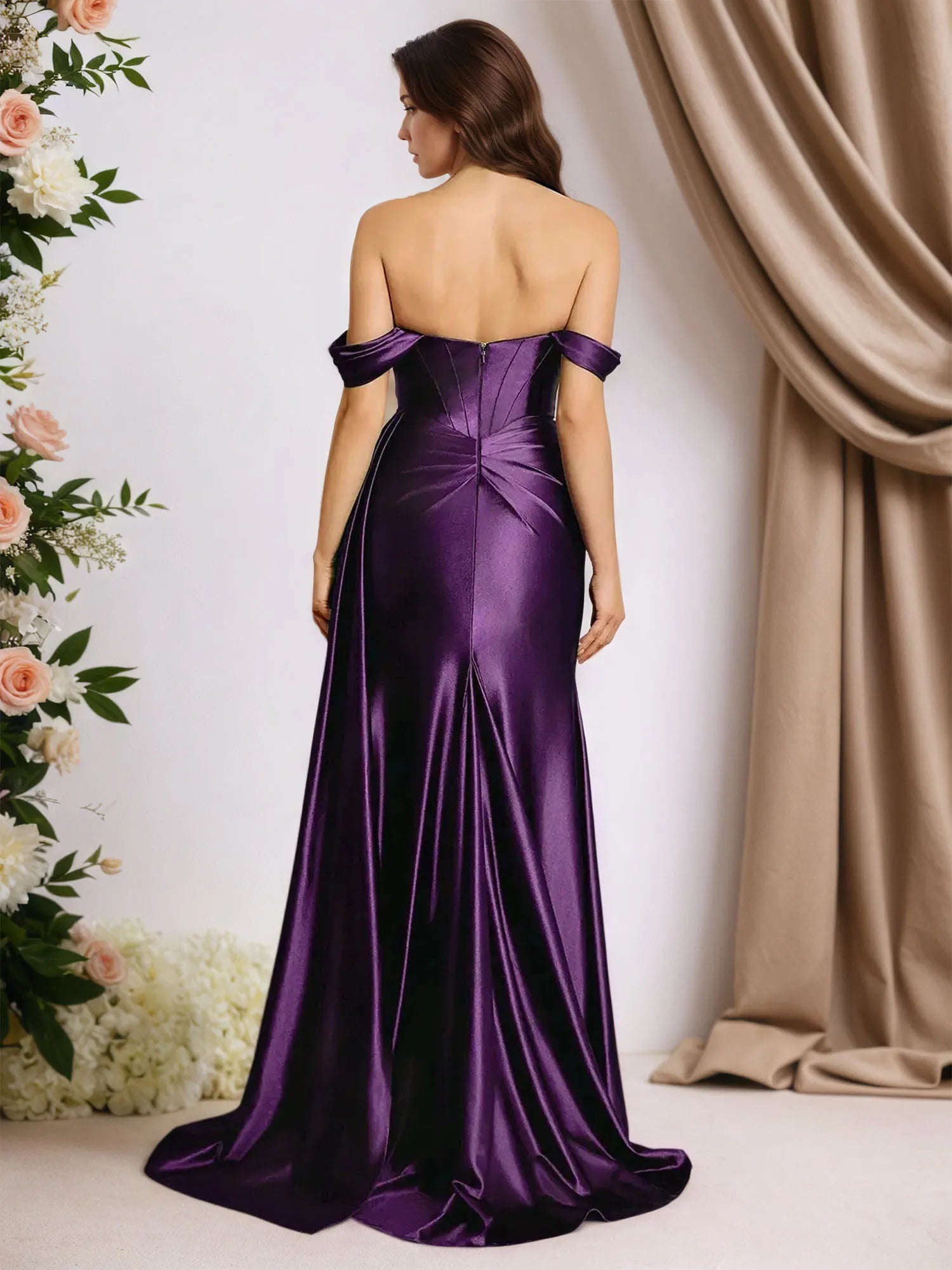 Trumpet/Mermaid Off The Shoulder Sleeveless Floor Length Dress