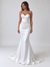 Strapless Sweetheart Satin Mermaid Wedding Dress