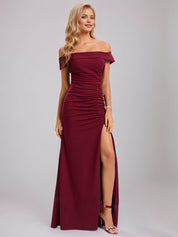 Robe de travail semi-formelle verte sans manches à volants, robe midi ajustée