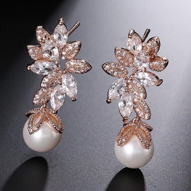 Rhinestone Drop Earrings