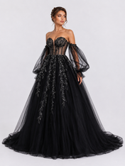 Elegant Off-the-Shoulder Beaded Lace Applique A-Line Wedding Dress with Chapel Train