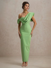 Formal Party One Shoulder Ankle Length Asymmetric neckline Sleeveless Dress