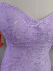 Lace Bodycon Homecoming Dress with Side Slit