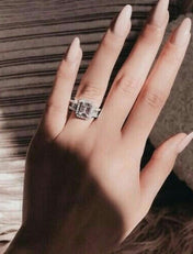 Stunning Zircon Elegant Ring Silver Chrome Wedding Jewelry